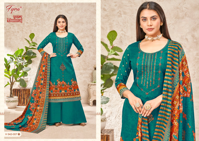 Fyra Designing Mumtaj Pure Soft  Cotton Digital Print Embrodered Salwar Suit