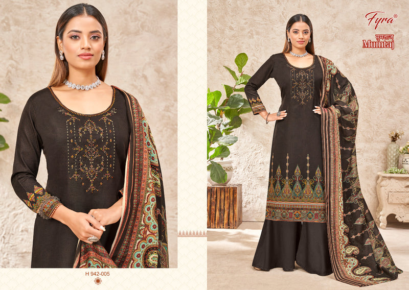 Fyra Designing Mumtaj Pure Soft  Cotton Digital Print Embrodered Salwar Suit