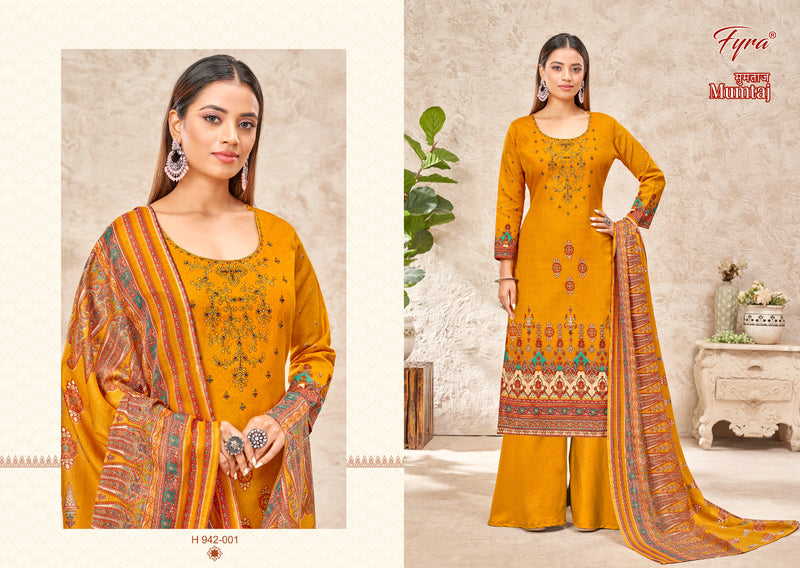 Fyra Designing Mumtaj Pure Soft  Cotton Digital Print Embrodered Salwar Suit