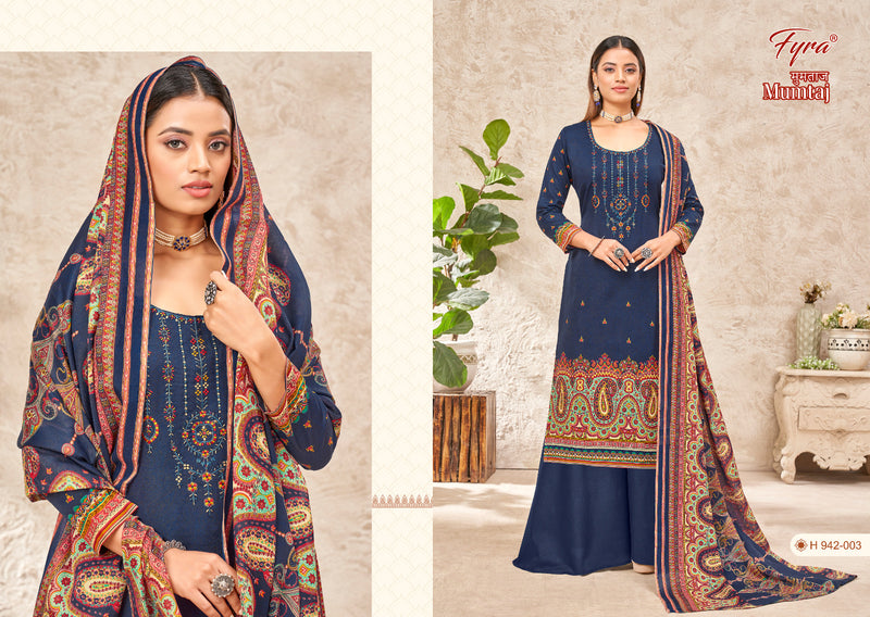 Fyra Designing Mumtaj Pure Soft  Cotton Digital Print Embrodered Salwar Suit