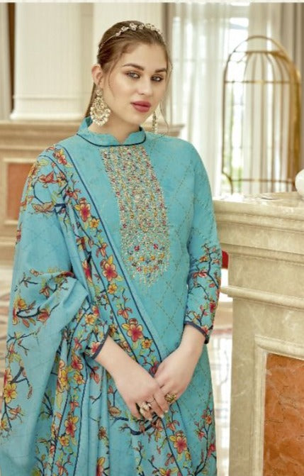 Alok Suits Gaatha Jam Cotton Fancy Designer Festive Wear Embroidered Salwar Kameez