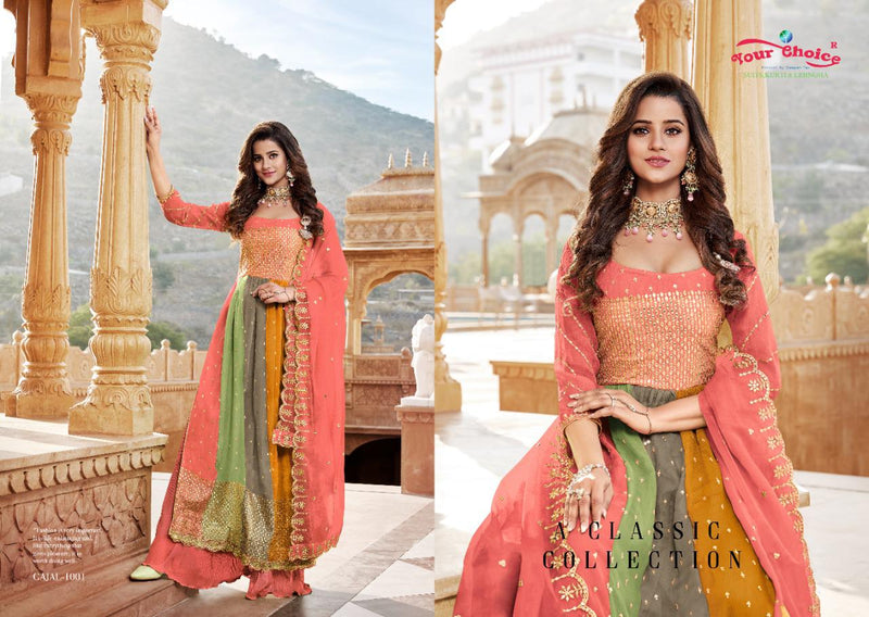 Your Choice Gajal Georgette With Beautiful Work Stylish Designer Festive Wear Long Gown