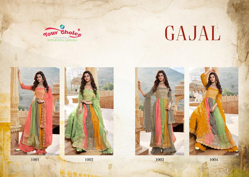 Your Choice Gajal Georgette With Beautiful Work Stylish Designer Festive Wear Long Gown