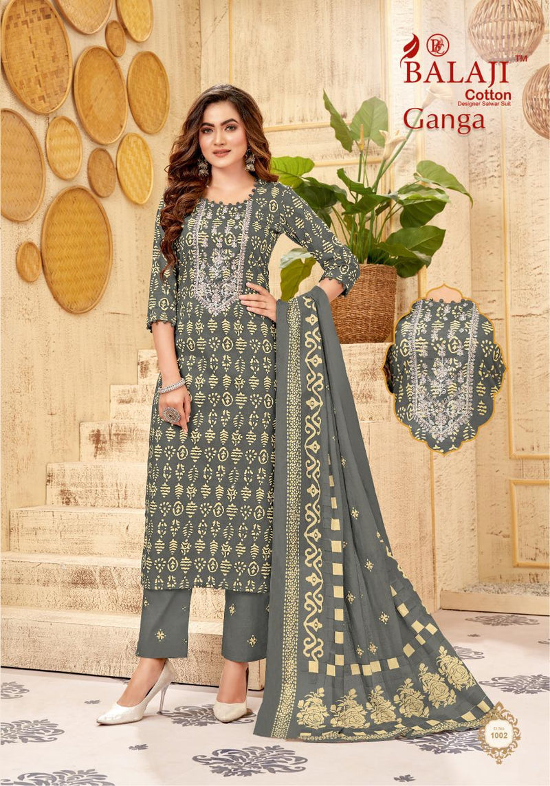 Balaji Cotton Ganga Cotton Embroidered Festive Wear Salwar Suits