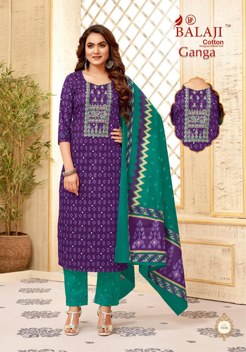 Balaji Cotton Ganga Cotton Embroidered Festive Wear Salwar Suits