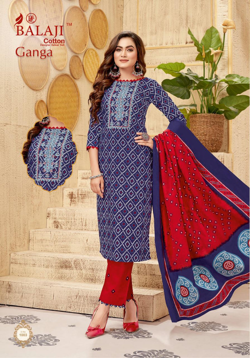 Balaji Cotton Ganga Cotton Embroidered Festive Wear Salwar Suits