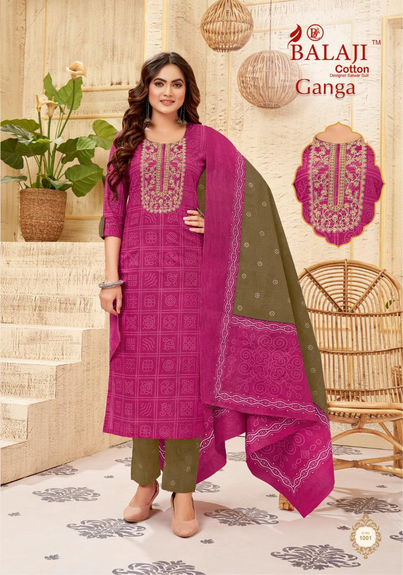 Balaji Cotton Ganga Cotton Embroidered Festive Wear Salwar Suits