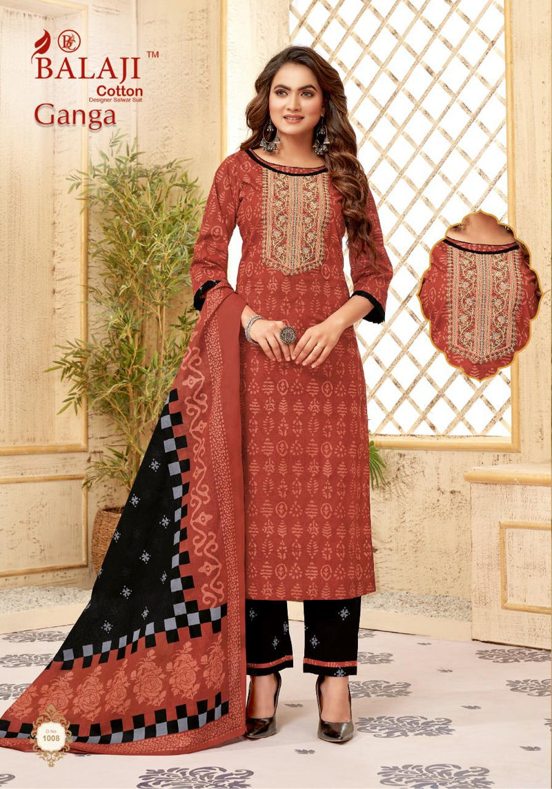Balaji Cotton Ganga Cotton Embroidered Festive Wear Salwar Suits