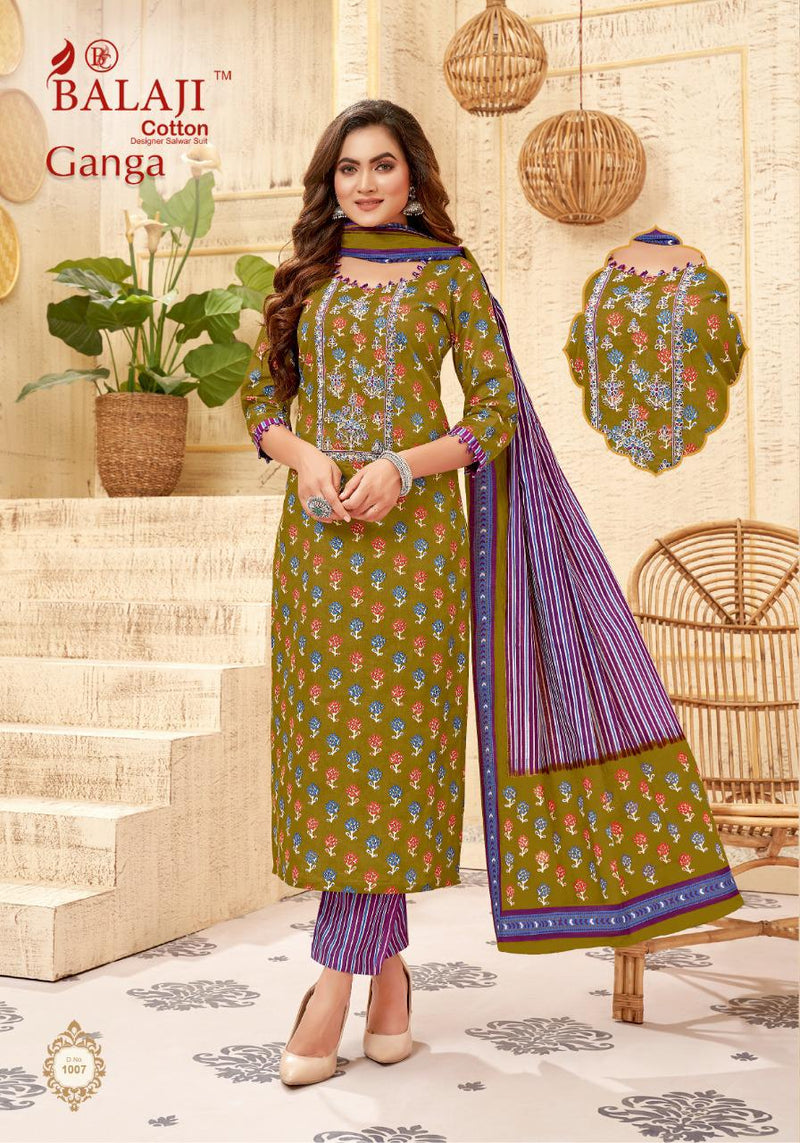 Balaji Cotton Ganga Cotton Embroidered Festive Wear Salwar Suits