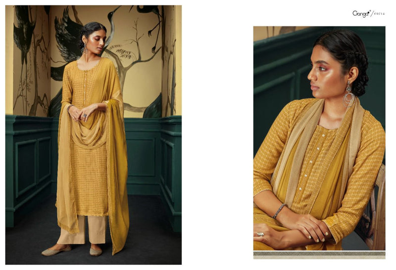 Ganga Nafs Wool Printed With Embroidery Work Salwar Suit