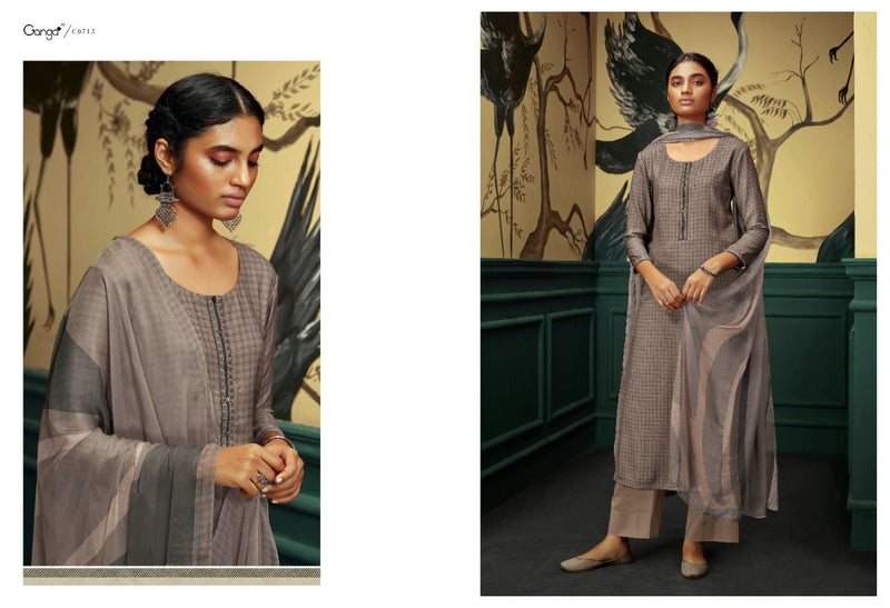 Ganga Nafs Wool Printed With Embroidery Work Salwar Suit