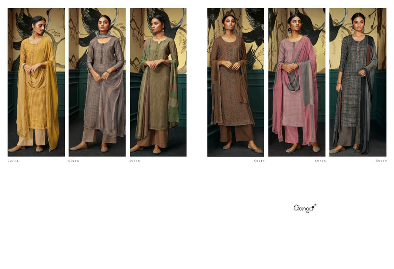 Ganga Nafs Wool Printed With Embroidery Work Salwar Suit