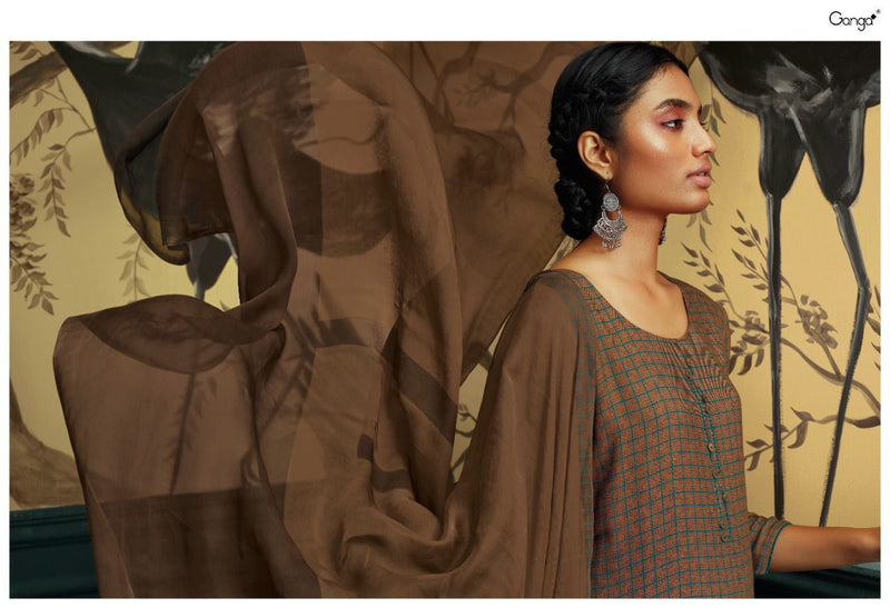 Ganga Nafs Wool Printed With Embroidery Work Salwar Suit