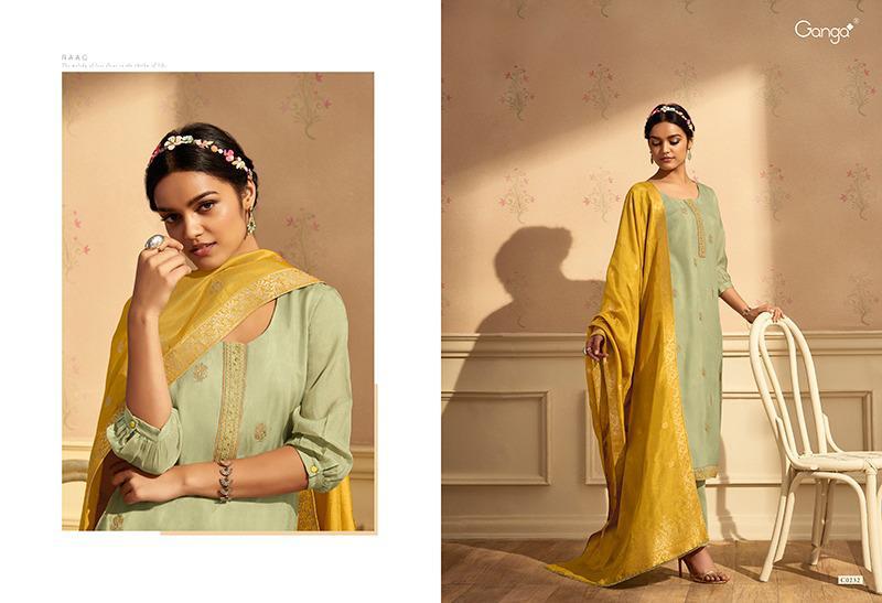 Ganga Launched Raag Pure Silk Designer Party Wear Salwar Suits With Heavy Embroidery