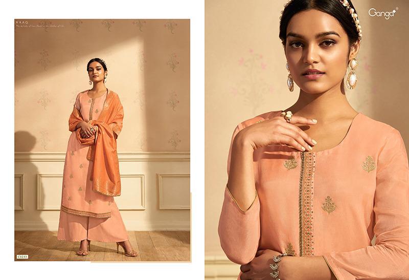 Ganga Launched Raag Pure Silk Designer Party Wear Salwar Suits With Heavy Embroidery