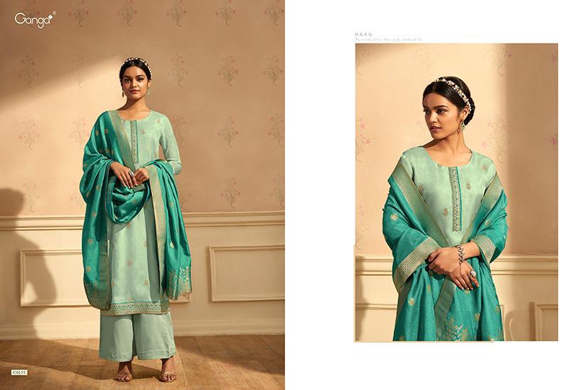 Ganga Launched Raag Pure Silk Designer Party Wear Salwar Suits With Heavy Embroidery