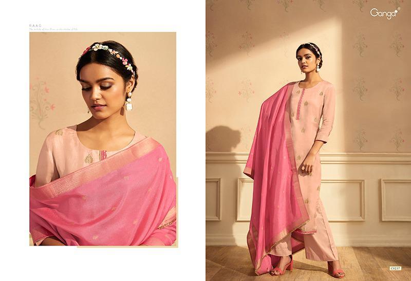 Ganga Launched Raag Pure Silk Designer Party Wear Salwar Suits With Heavy Embroidery