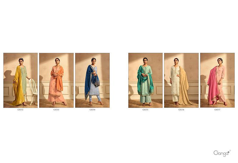 Ganga Launched Raag Pure Silk Designer Party Wear Salwar Suits With Heavy Embroidery