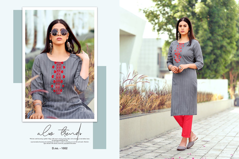 Nitish Gangour Vol 7 Pure Cotton With Embroidery Work Stylish Designer Fancy Casual Kurti