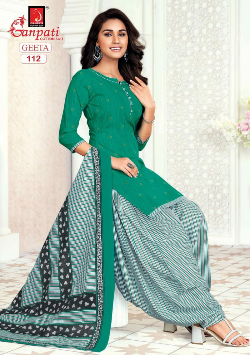 Vitrag Fabrics Ganpati Geeta Vol 1 Cotton Printed Festive  Wear Salwar Suits