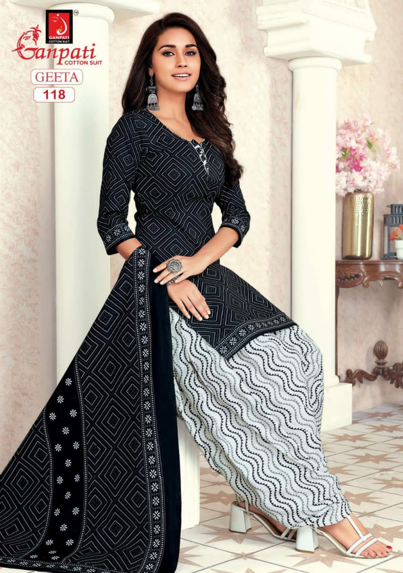 Vitrag Fabrics Ganpati Geeta Vol 1 Cotton Printed Festive  Wear Salwar Suits