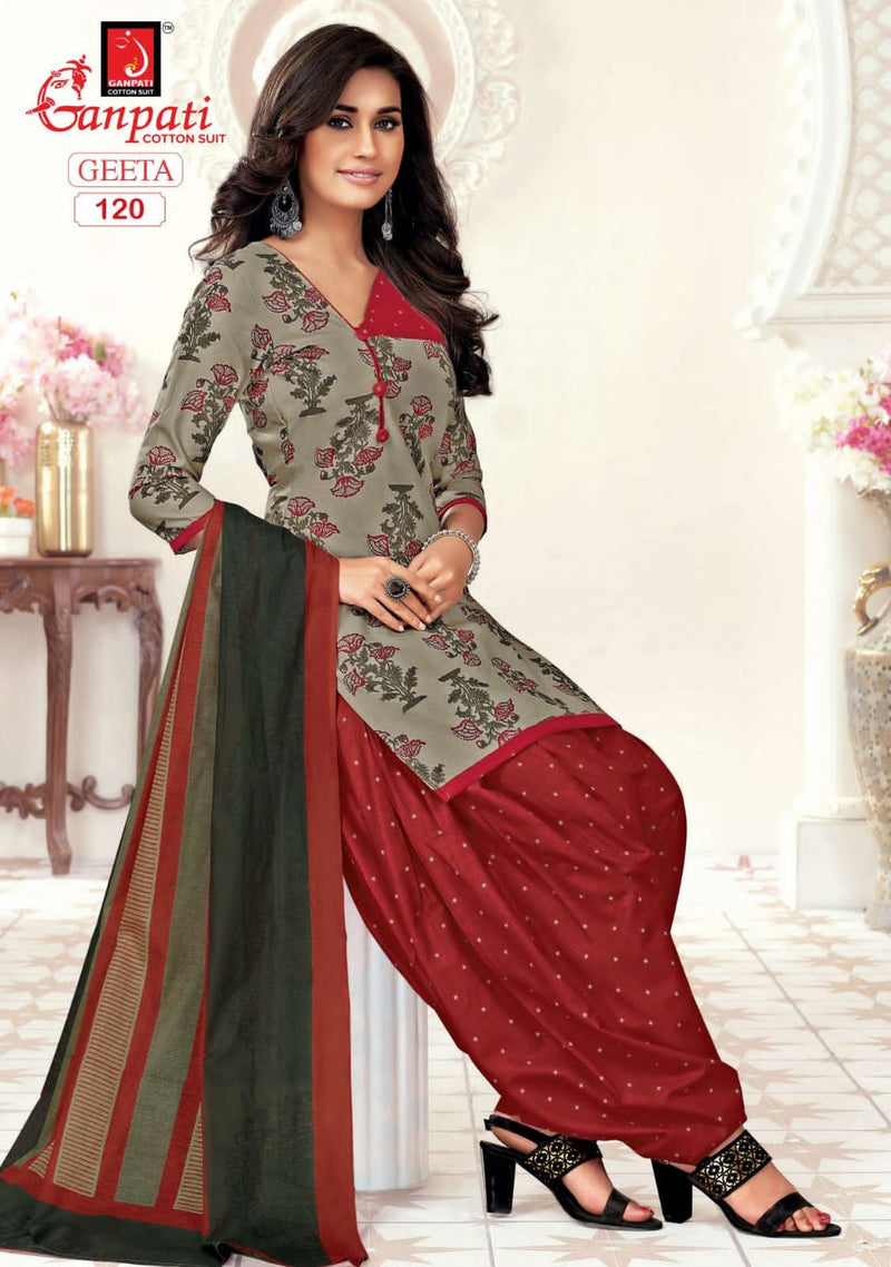 Vitrag Fabrics Ganpati Geeta Vol 1 Cotton Printed Festive  Wear Salwar Suits