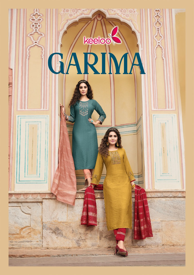 Keeloo Garima Vol 1 Viscose With Heavy Embroidery Work Stylish Designer Casual Look Festive Wear Kurti