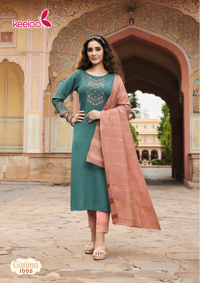 Keeloo Garima Vol 1 Viscose With Heavy Embroidery Work Stylish Designer Casual Look Festive Wear Kurti