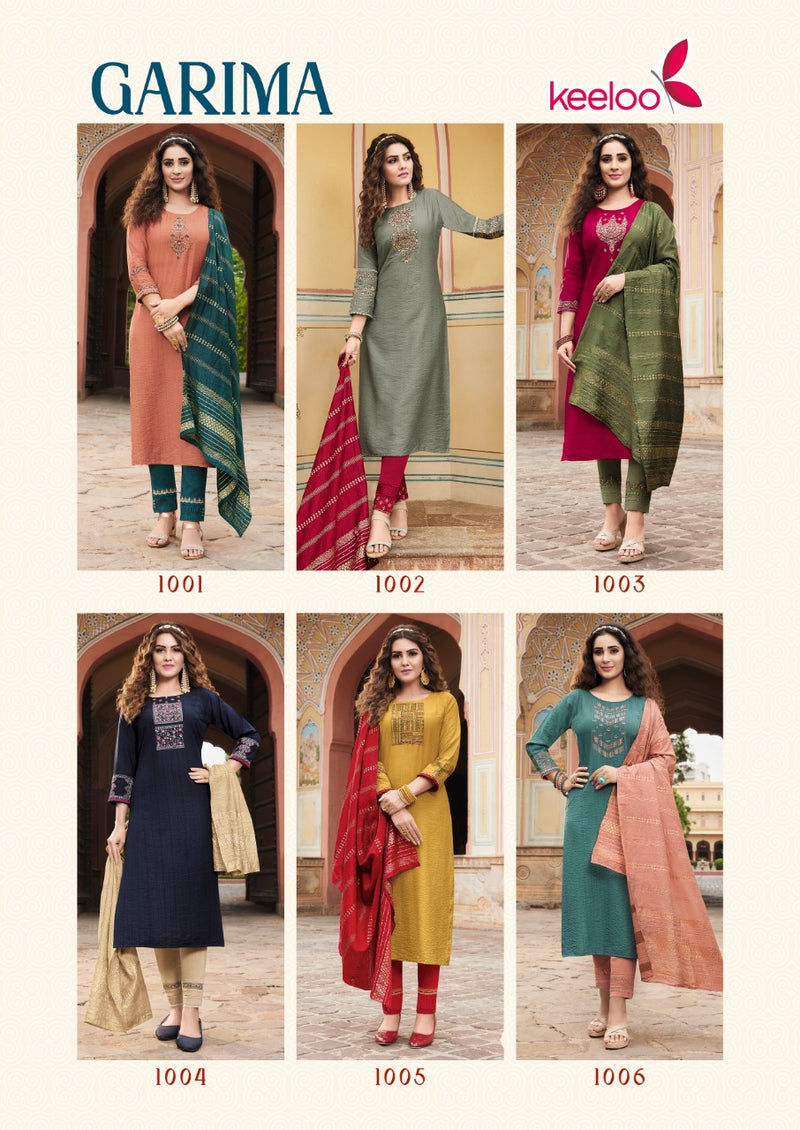 Keeloo Garima Vol 1 Viscose With Heavy Embroidery Work Stylish Designer Casual Look Festive Wear Kurti
