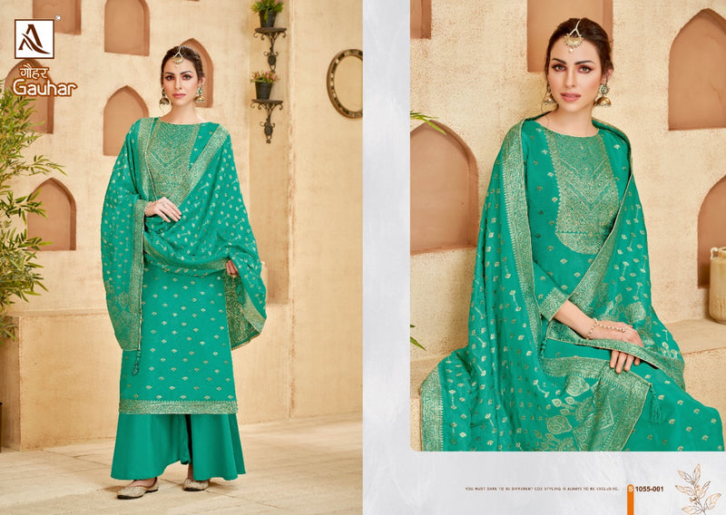 Alok Suit Gauhar Pure Viscose With Fancy Work Stylish Designer Festive Wear Salwar Suit