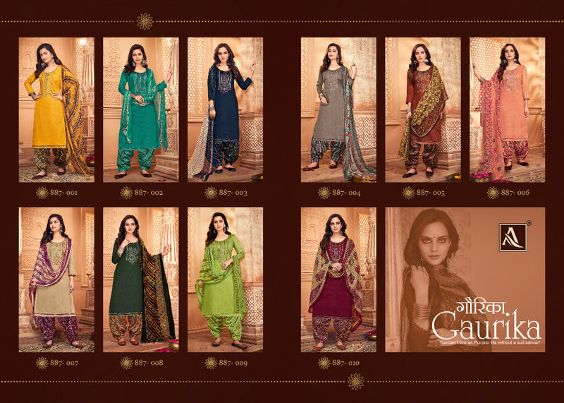 Alok Suits Gaurika Jam Cotton Party Wear Salwar Suits