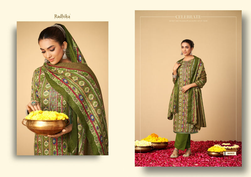 Radhika Fashion Geet Pashmina With Printed Fancy Work Stylish Designer Festive Wear Salwar Suit