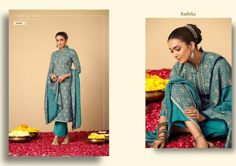 Radhika Fashion Geet Pashmina With Printed Fancy Work Stylish Designer Festive Wear Salwar Suit