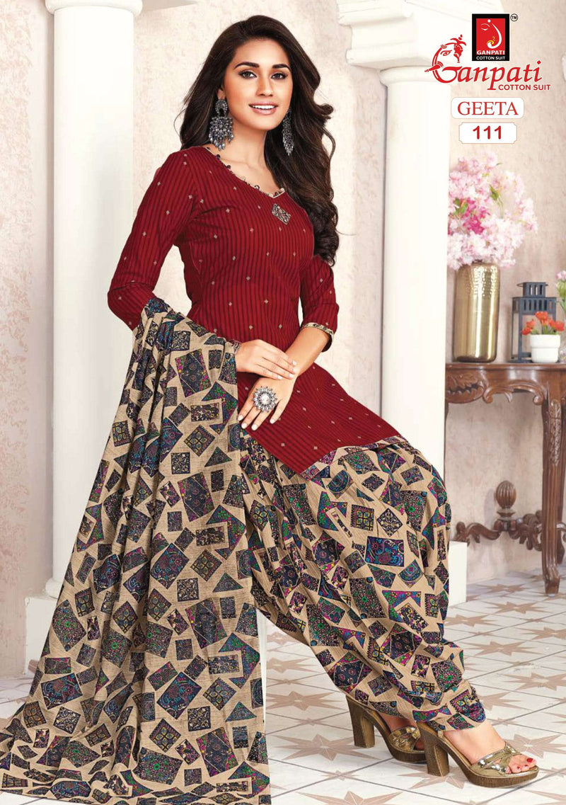 Ganpati Geeta Vol 1 Cotton Printed Casual Wear Salwar Kameez