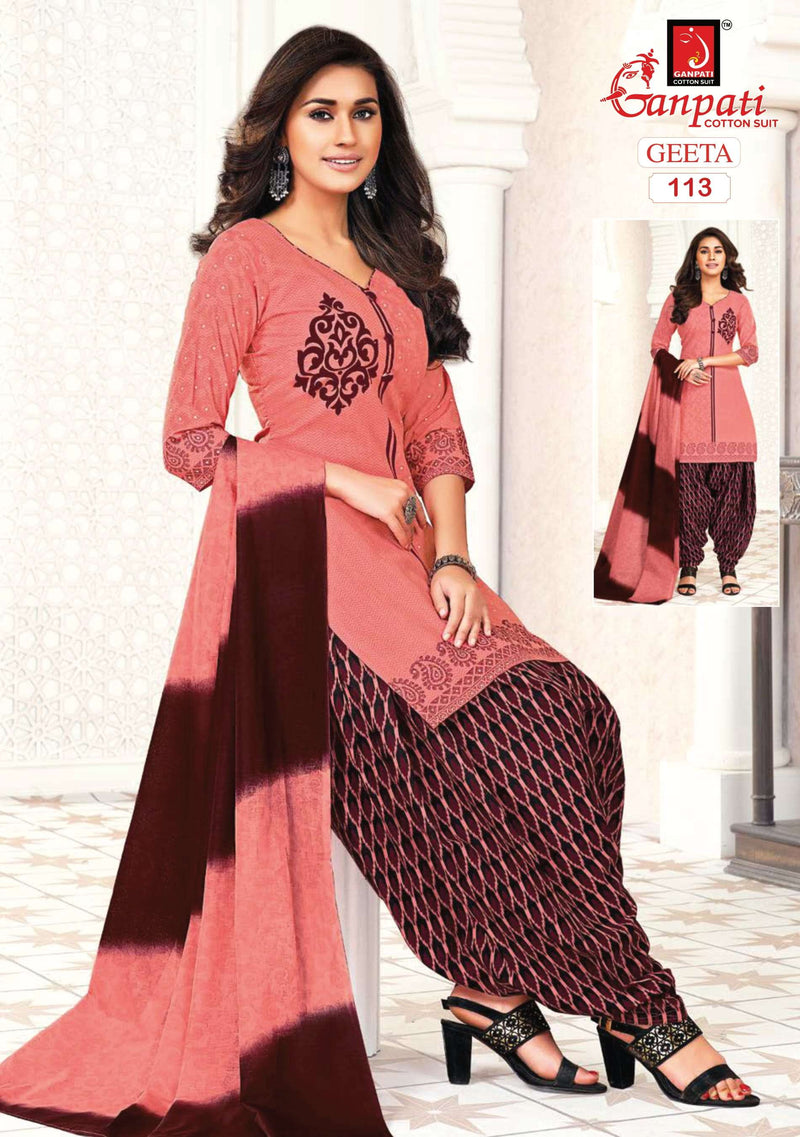 Ganpati Geeta Vol 1 Cotton Printed Casual Wear Salwar Kameez