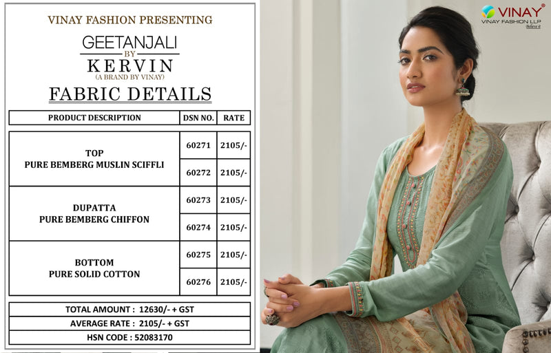 Vinay Fashion Geetanjali  Muslin With Heavy Embroidery Work Stylish Designer Casual Look Festive Wear Salwar Suit