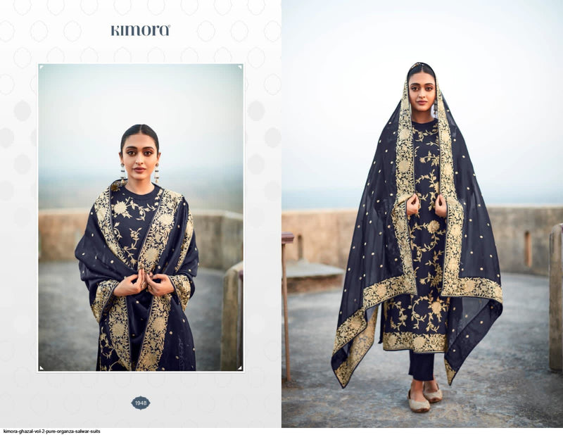 Kimora Fashion Ghazal Vol 2 Tusser Silk Designer Style Wedding Wear Salwar Suits