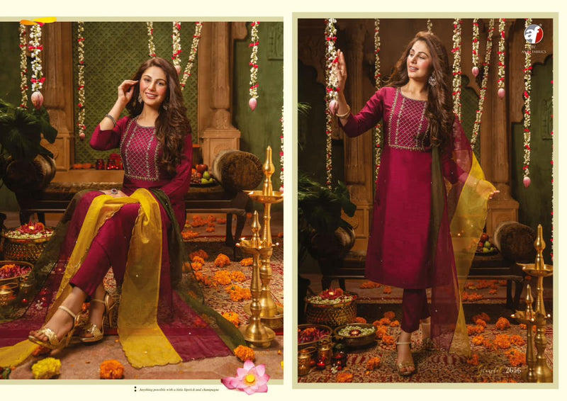 Anju Fabs Ghunghat Vol 7 Viscose With Fancy Embroidery Work Stylish Designer Festive Wear Kurti