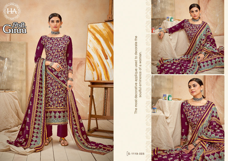 Harshit Fashion Ginni Woolen Pashmina With Printed Work Stylish Designer Fancy Salwar Kameez