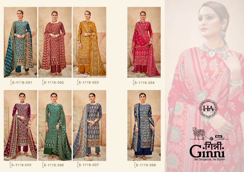 Harshit Fashion Ginni Woolen Pashmina With Printed Work Stylish Designer Fancy Salwar Kameez