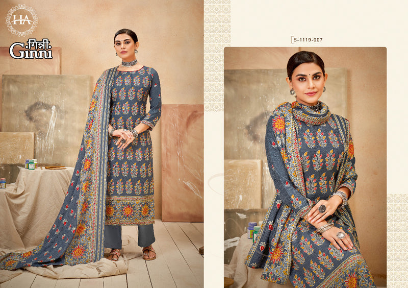Harshit Fashion Ginni Woolen Pashmina With Printed Work Stylish Designer Fancy Salwar Kameez