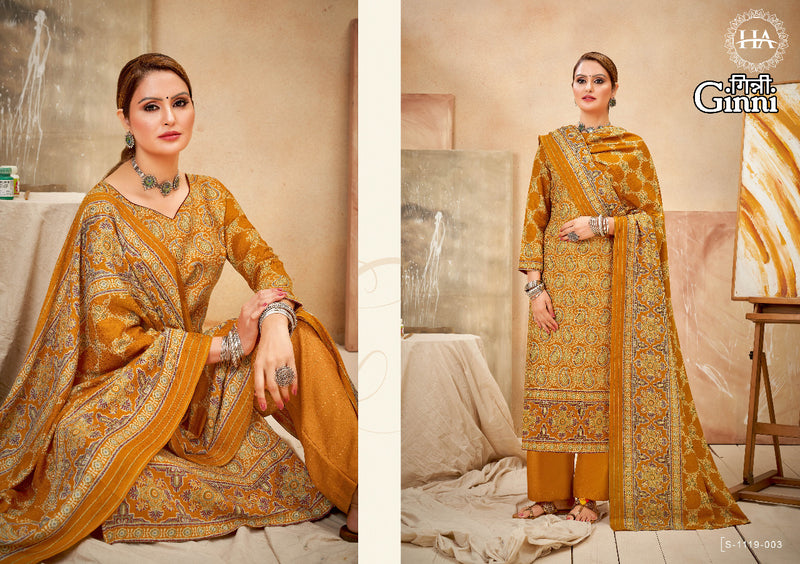 Harshit Fashion Ginni Woolen Pashmina With Printed Work Stylish Designer Fancy Salwar Kameez