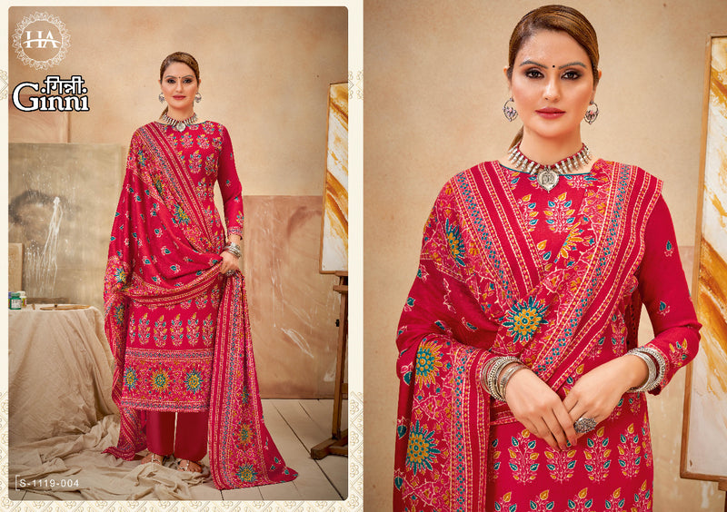 Harshit Fashion Ginni Woolen Pashmina With Printed Work Stylish Designer Fancy Salwar Kameez