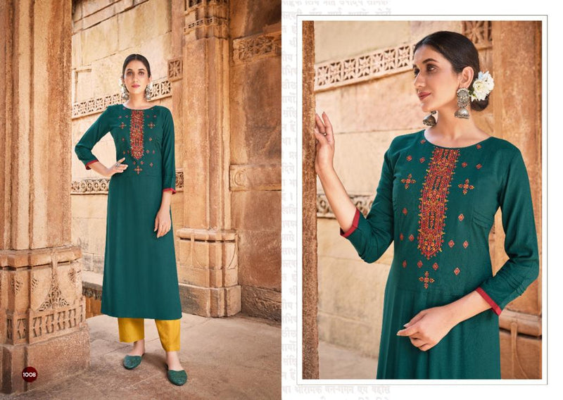 Rangoon Girly Rayon Fancy Designer Party Wear Kurtis