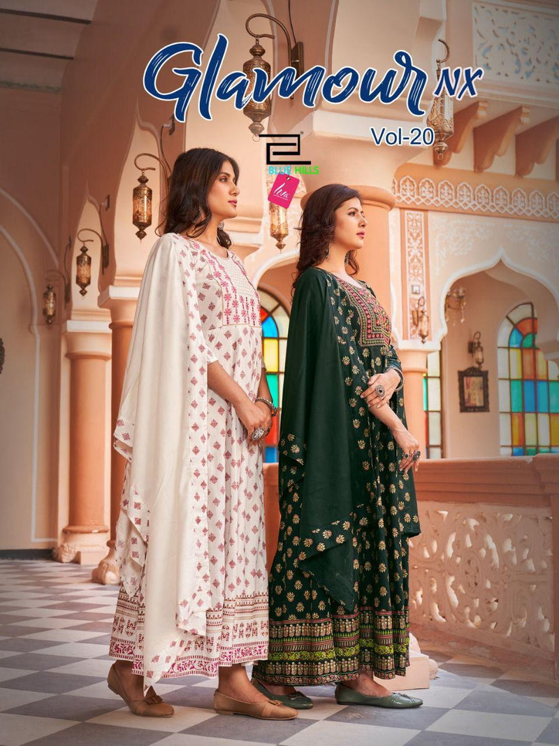 Blue Hills Glamour Vol 20 Rayon With Fancy Anarkali Long Gown Stylish Designer Kurti
