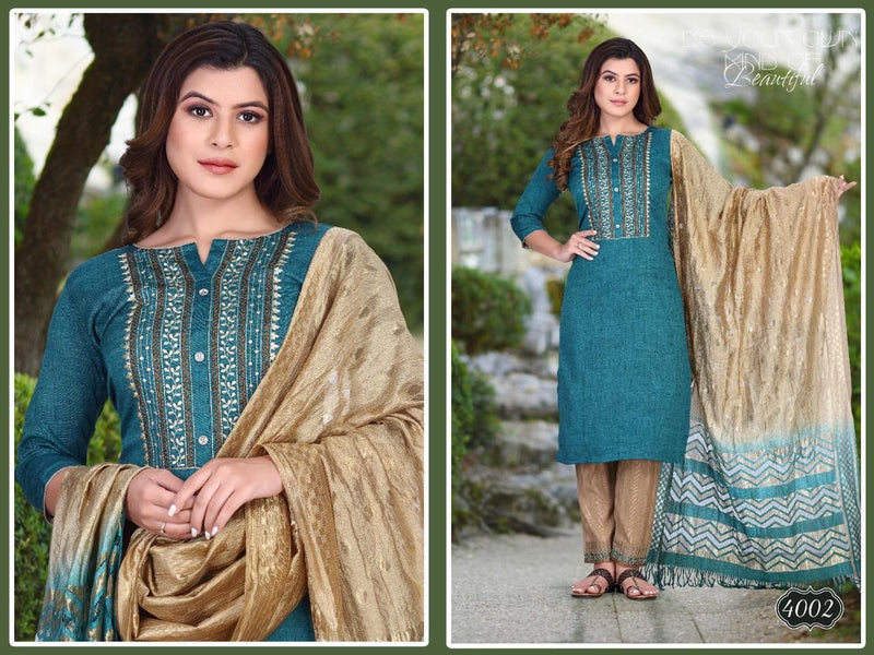 MF Glamy Vol 1 Rayon Fancy Office Wear Kurtis With Bottom & Dupatta