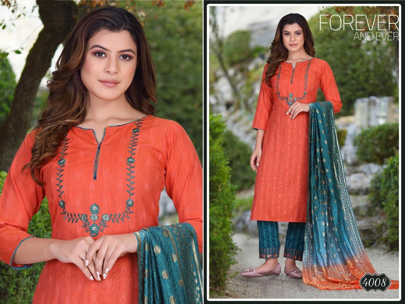 MF Glamy Vol 1 Rayon Fancy Office Wear Kurtis With Bottom & Dupatta