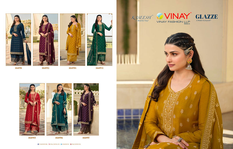 Vinay Fashion Kaseesh Glazze Dola Jacquard Heavy Designer  Party Wear Salwar Suits