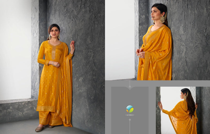Vinay Fashion Glazze Vol 2 Jacquard With Beautiful Embroidery Work Stylish Designer Festive Wear Salwar Kameez
