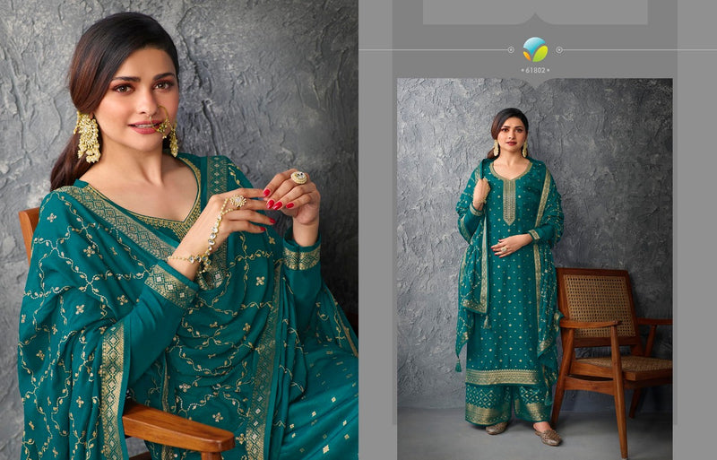 Vinay Fashion Glazze Vol 2 Jacquard With Beautiful Embroidery Work Stylish Designer Festive Wear Salwar Kameez